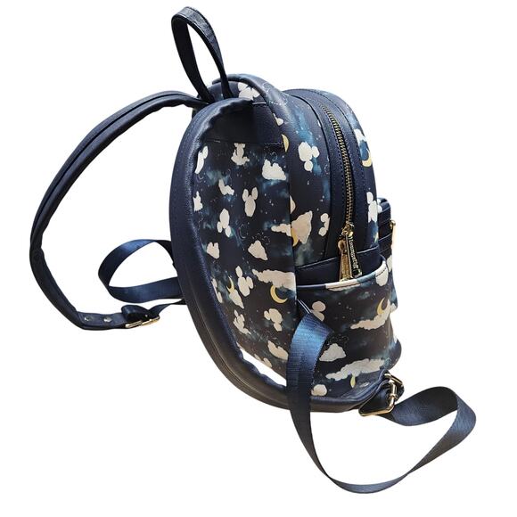 Loungefly Disney Mickey Mouse Clouds Night Moon Mini Backpack Bag READ DESCRIPT. - Picture 2 of 11
